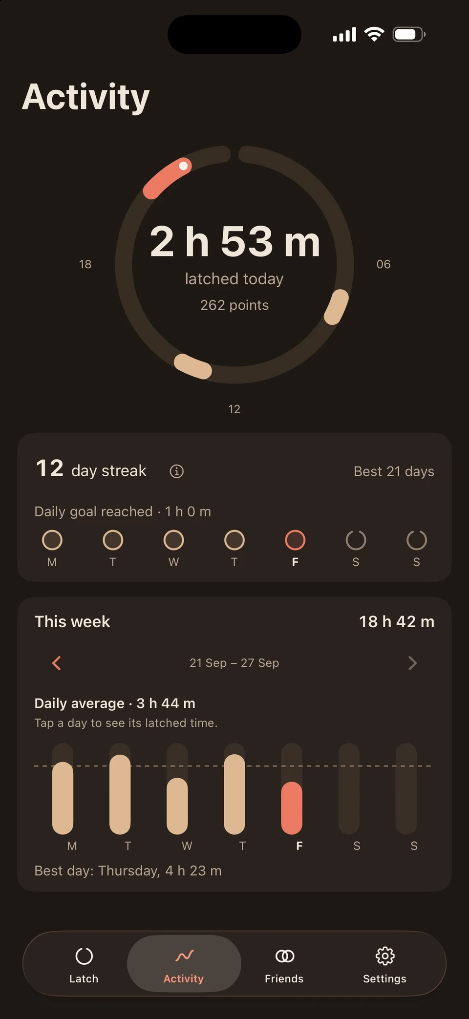 FocusLatch app screen